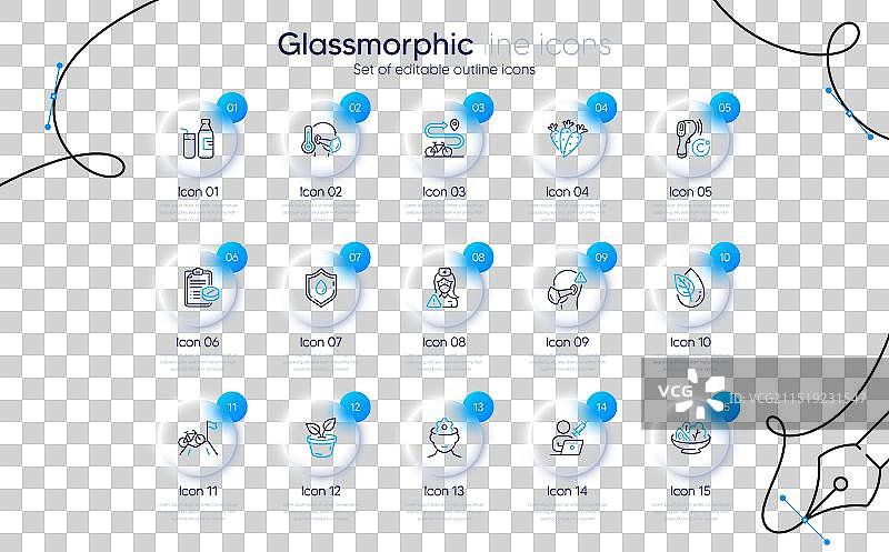 自行车道有机产品牛奶线条组合图片素材