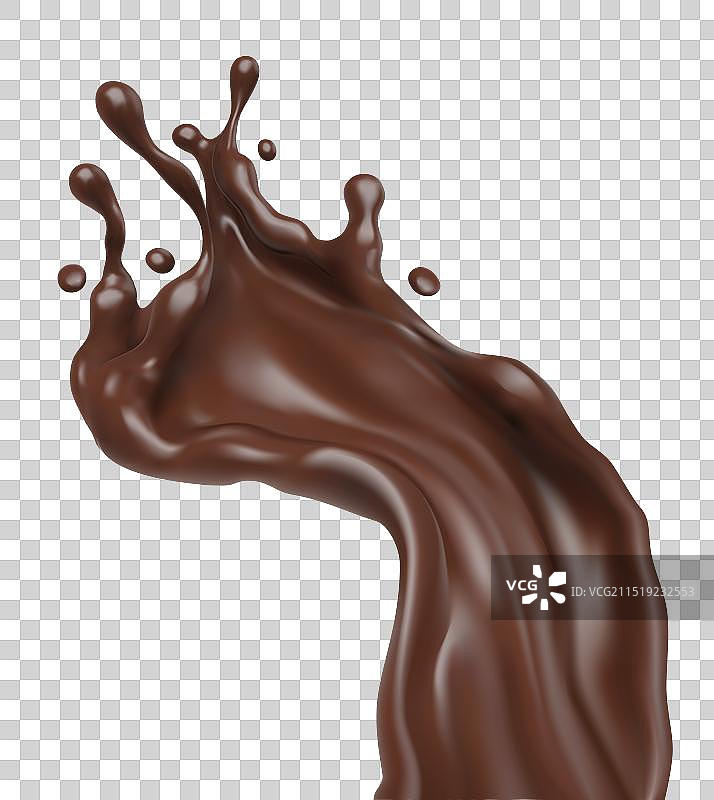 巧克力液体飞溅皇冠图片素材