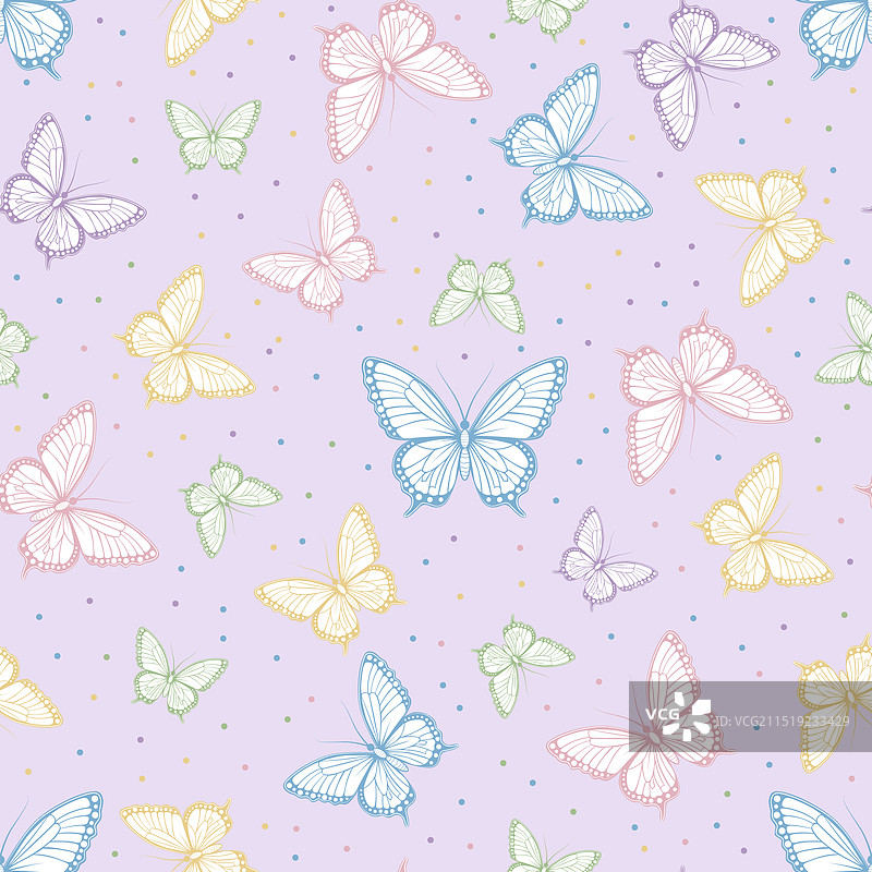 精致蝴蝶无缝图案图片素材