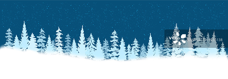 冬季背景与松树图片素材