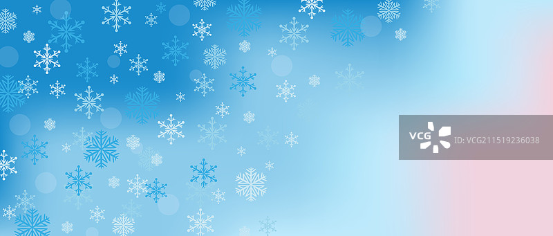 冬季雪花粉蓝色柔和壁纸图片素材