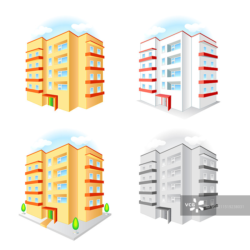 房屋摩天大楼标志背景集图片素材