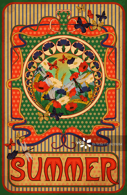 新艺术风格夏季壁纸图片素材