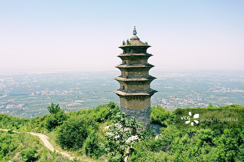 中国古塔揽胜：山西篇/永济【栖岩寺宋塔】舍利塔图片素材