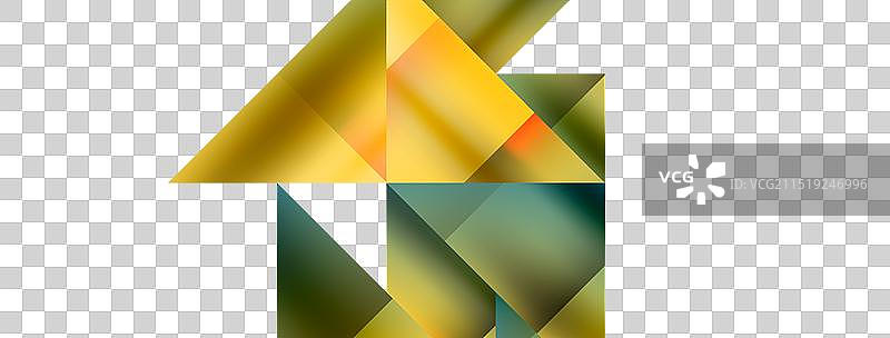 生动的抽象展现出无缝的三角形图片素材