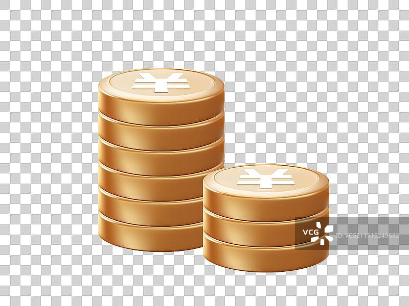 3D立体金币矢量插图图片素材