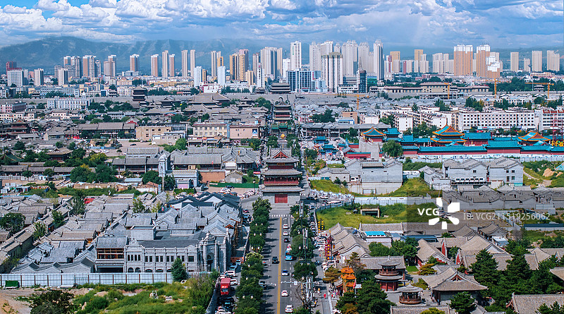 山西大同古城华严寺图片素材