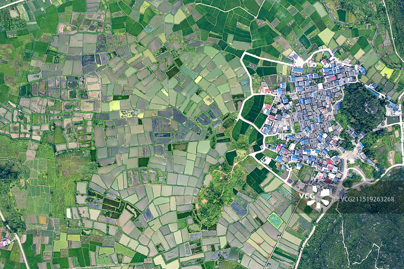 广西桂林会仙镇玻璃田图片素材