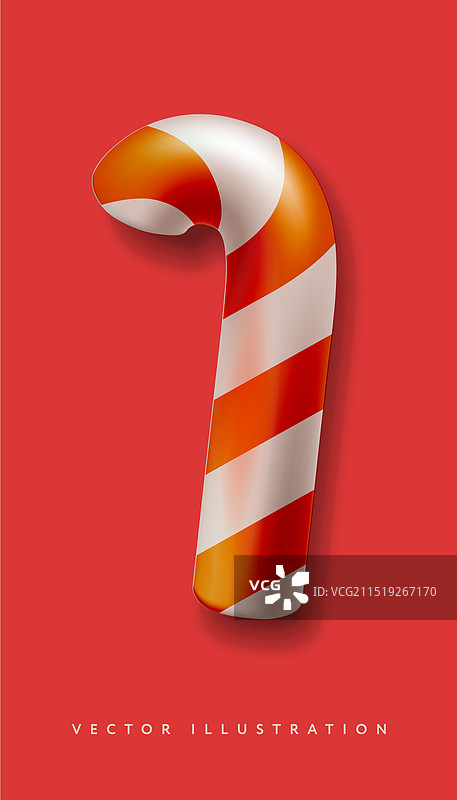 红色背景上的圣诞糖果手杖图片素材