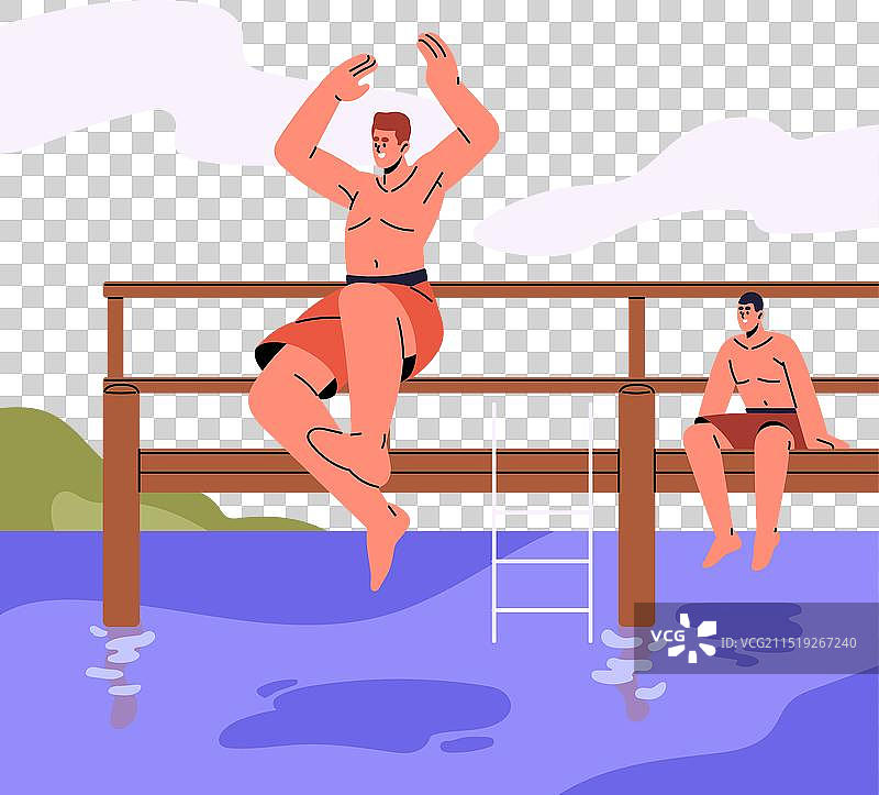 好朋友一起度过暑假图片素材