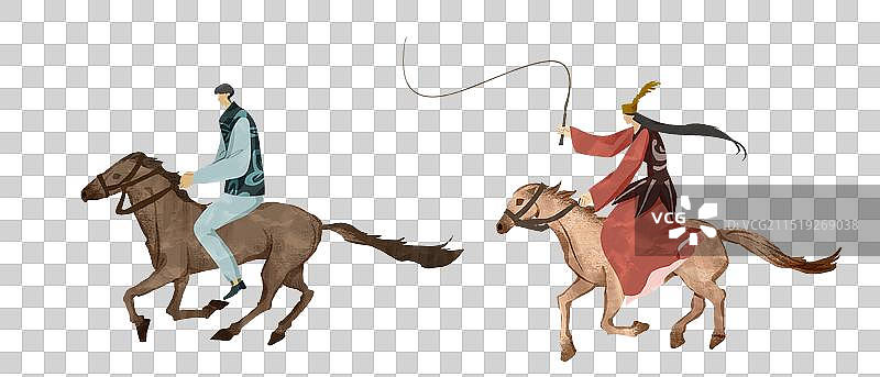 乌鲁木齐文化遗产姑娘追插画元素图片素材