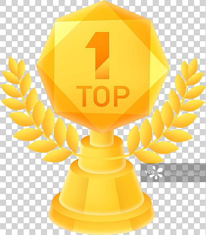 运动会网球赛年会活动过第一名TOP劳动模范奖杯图片素材