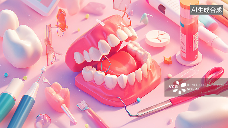 【AI数字艺术】口腔,口腔科,口腔医院,口腔卡通,牙齿,牙医,牙齿卡通,医生,爱护牙齿,口腔医疗,爱牙,医疗器械图片素材