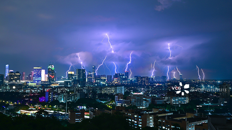 广州海珠区闪电图片素材