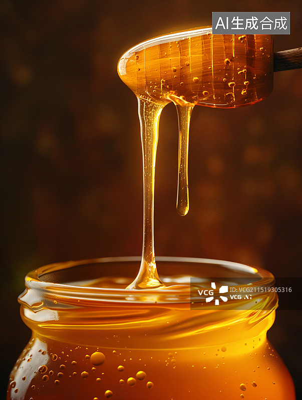 【AI数字艺术】一个罐子里装满天然蜂蜜图片素材