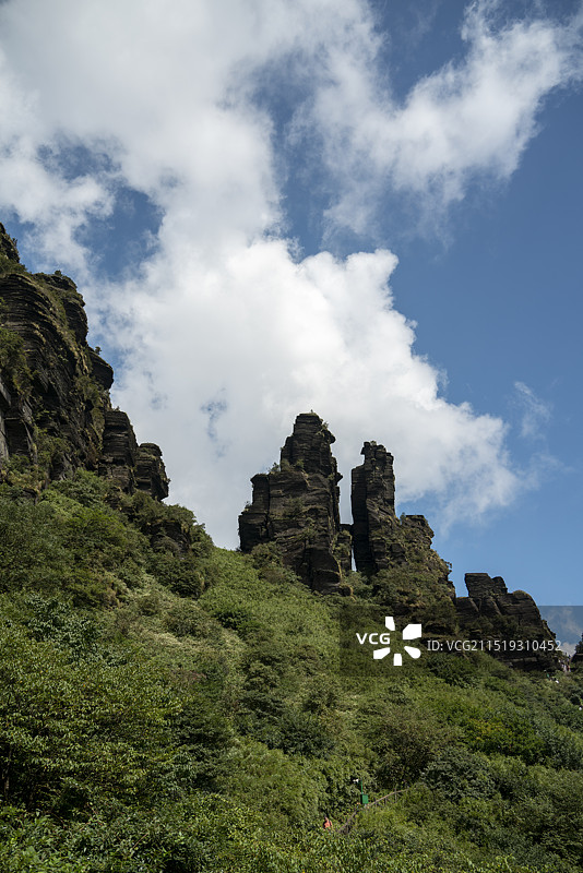 贵州铜仁梵净山景区风景 怪石嶙峋图片素材