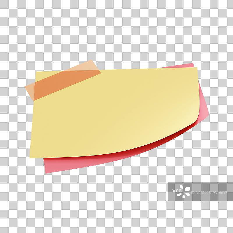 3D立体便利贴便签纸条图像图片素材