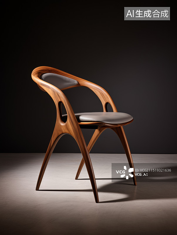 【AI数字艺术】室内光影下的的空椅子图片素材