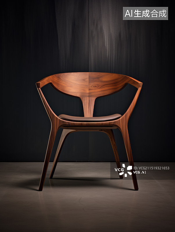 【AI数字艺术】室内光影下的的空椅子图片素材