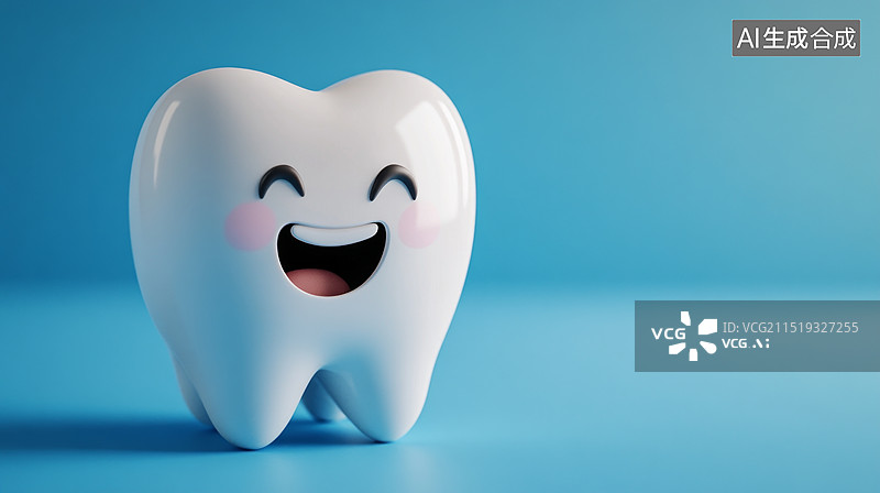 【AI数字艺术】可爱的3D牙齿设计素材图片素材