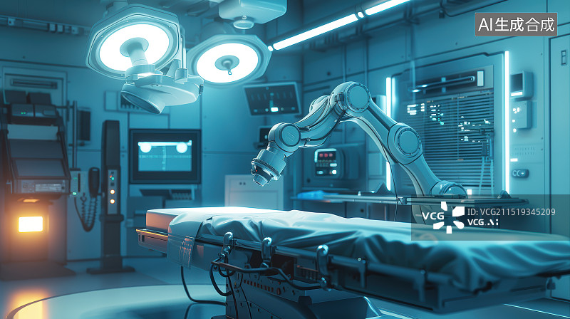 【AI数字艺术】未来科幻感手术机器人图片素材