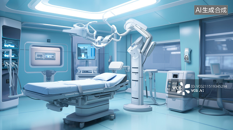 【AI数字艺术】未来科幻感手术机器人图片素材