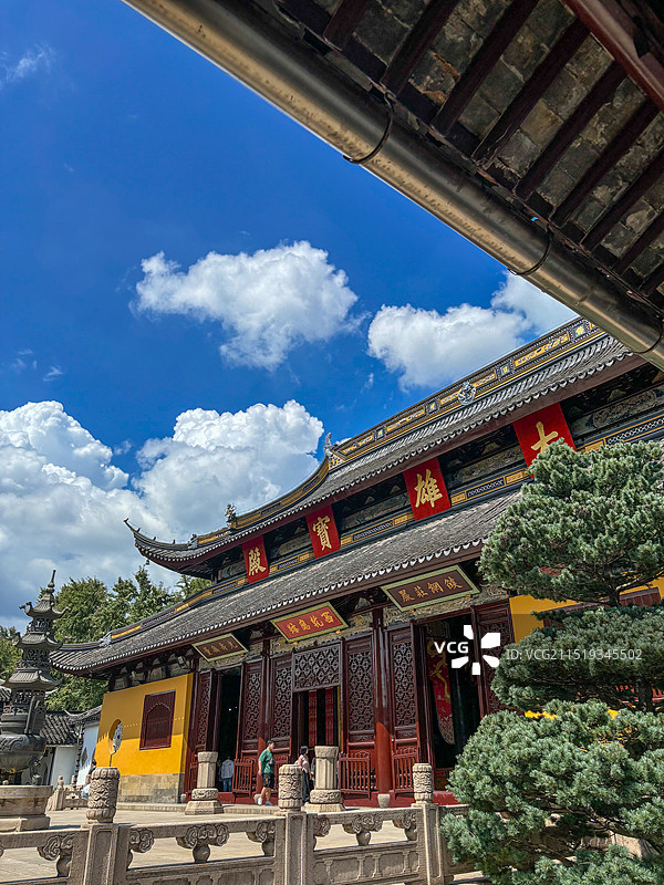 苏州西园寺天空图片素材
