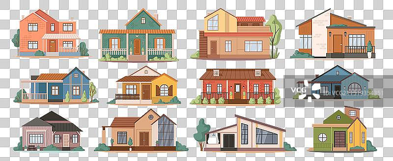 小屋外观住宅和住宅建筑图片素材