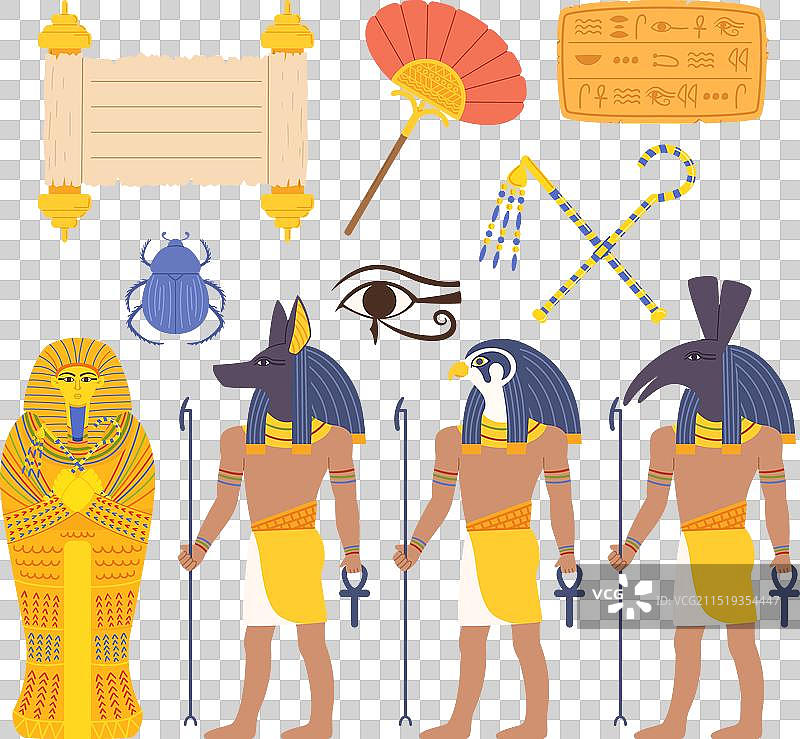 埃及地标和宗教元素图片素材