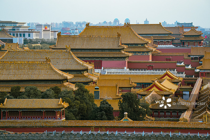 北京故宫宫殿建筑群图片素材