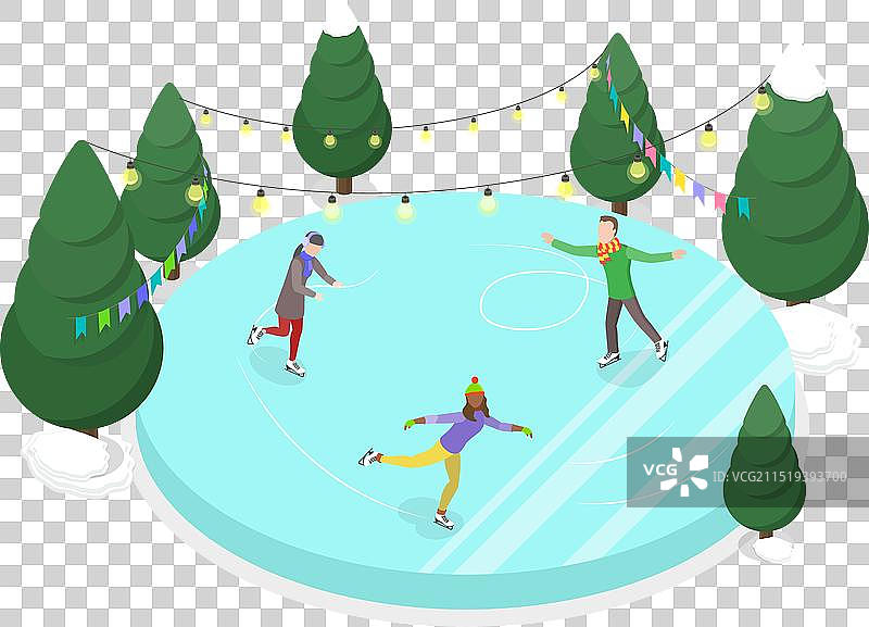 三维等距平面概念图图片素材