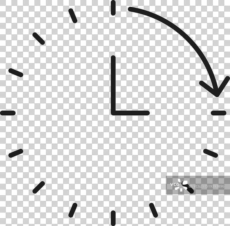 手表表盘指针时钟定时器轮廓图标图片素材