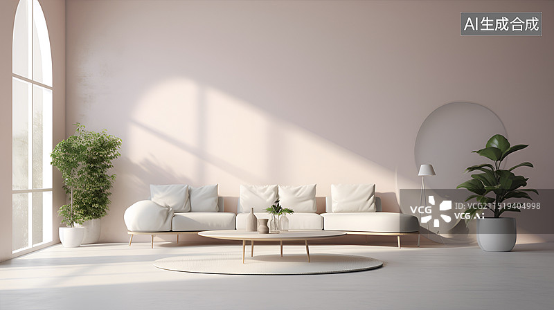 【AI数字艺术】现代简约建筑室内空间设计图片素材