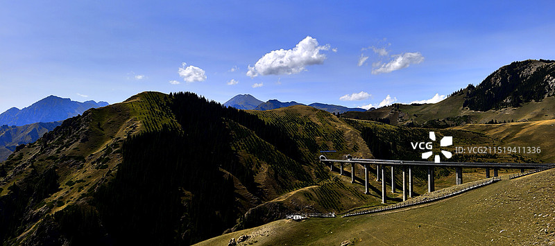 果子沟小景图片素材
