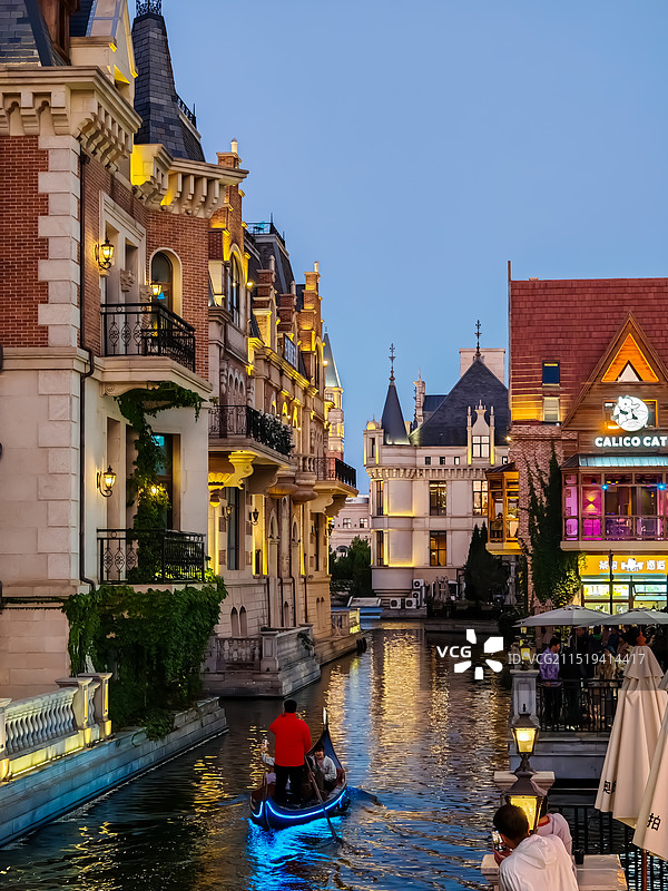 大连威利斯水城夜景图片素材