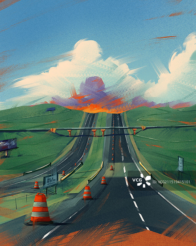 在路上图片素材