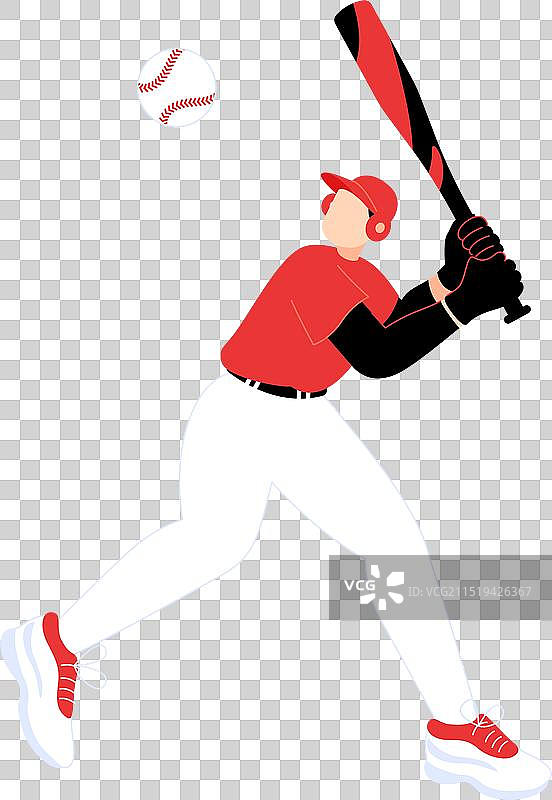 一个运动员在棒球比赛夏季奥运会插画图片素材