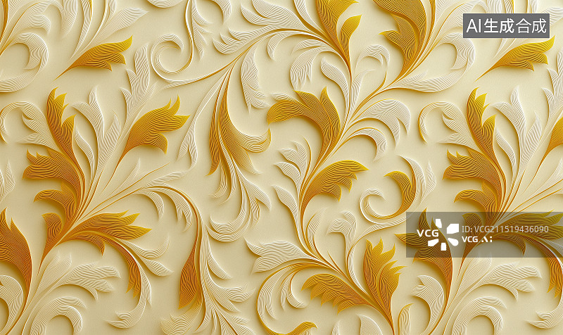 【AI数字艺术】复古羽毛纹平铺底纹壁纸墙纸包装纸花色式样设计图片素材
