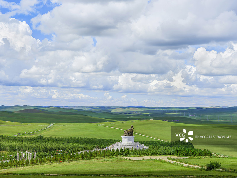 内蒙古锡林郭勒大草原乌兰五台风光图片素材