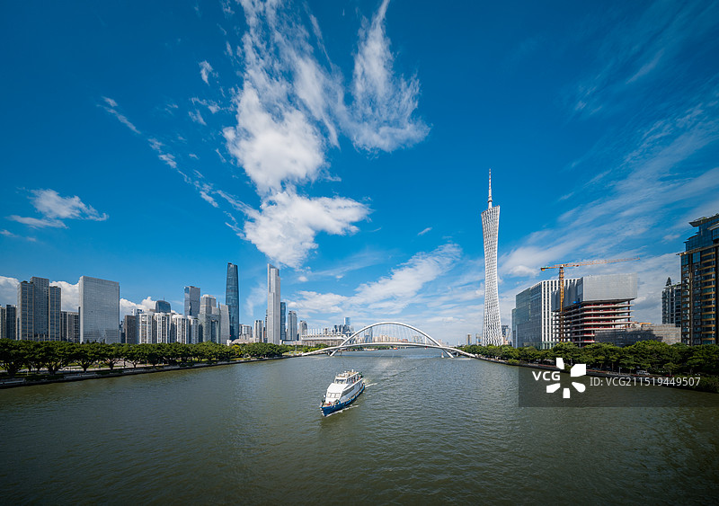广州城市天际线建筑经济金融区图片素材