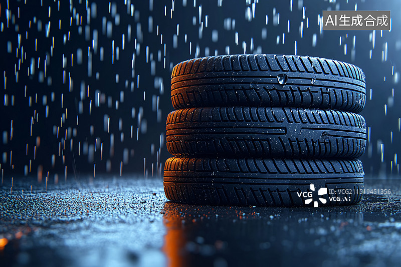 【AI数字艺术】汽车轮胎特写车辆维修服务交通运输广告背景图片素材
