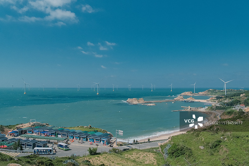 福建福州平潭岛北部湾生态廊道图片素材