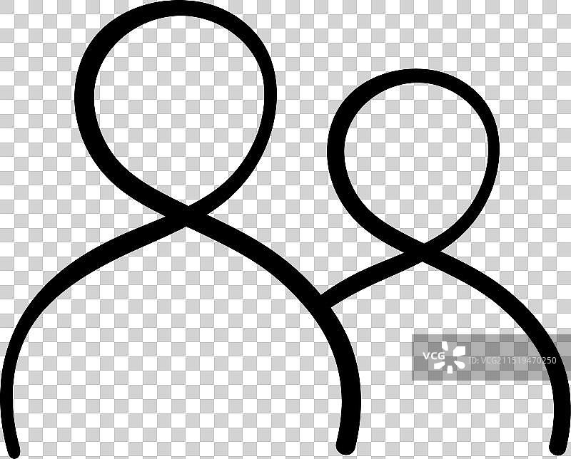 朋友线条风格图标设计图片素材