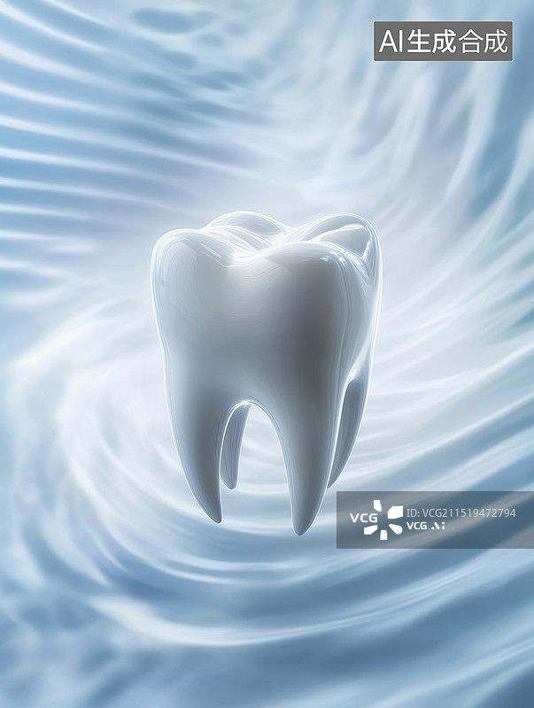 【AI数字艺术】口腔卫生全国爱牙日概念3D渲染插画图片素材