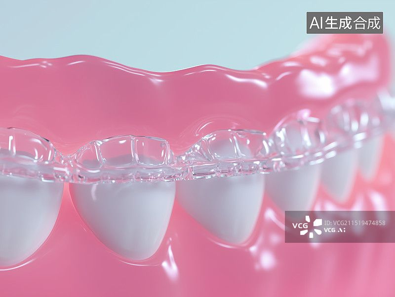 【AI数字艺术】3D立体C4D牙齿矫正正畸治疗爱护口腔健康口腔医疗插画图片素材