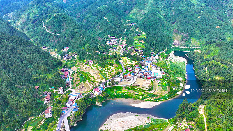 贵州锦屏林下山村风光图片素材
