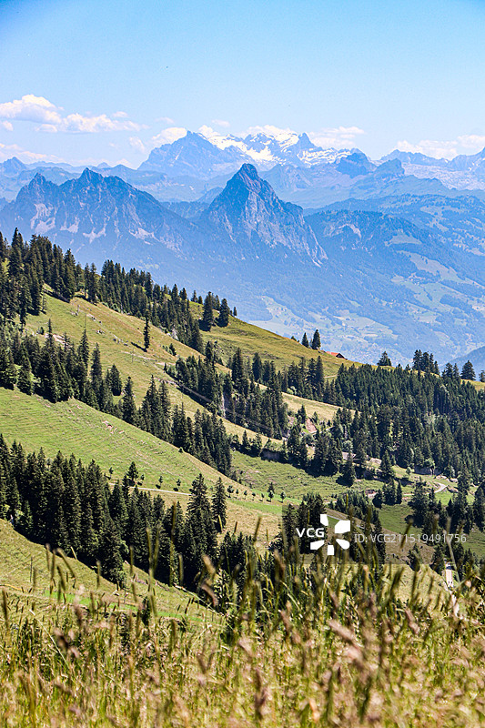 瑞士：琉森湖，瑞吉山图片素材