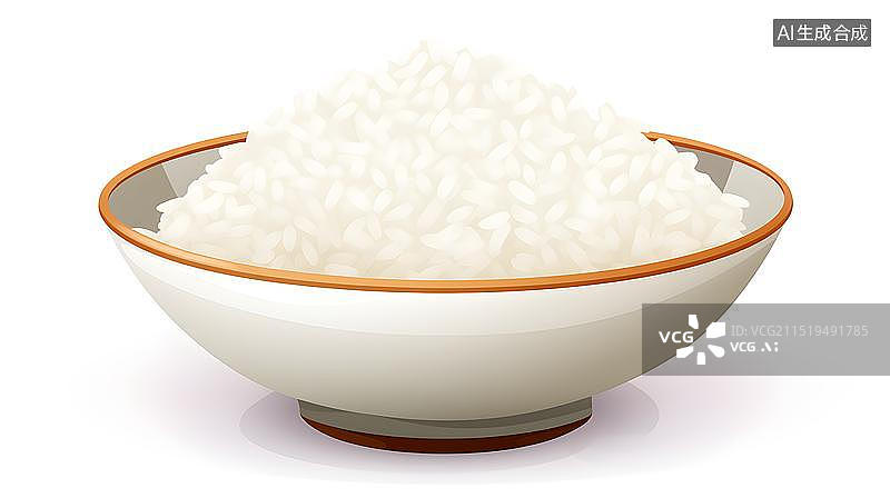 【AI数字艺术】一碗主食粮食大米饭图片素材