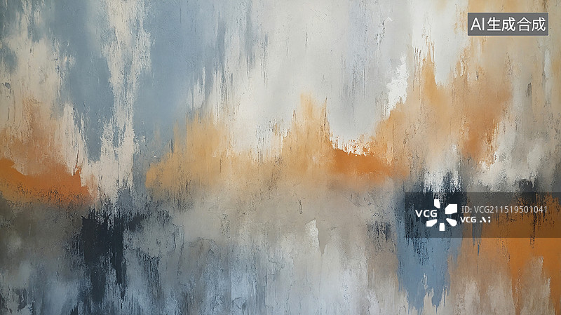 【AI数字艺术】《橙蓝交响》图片素材