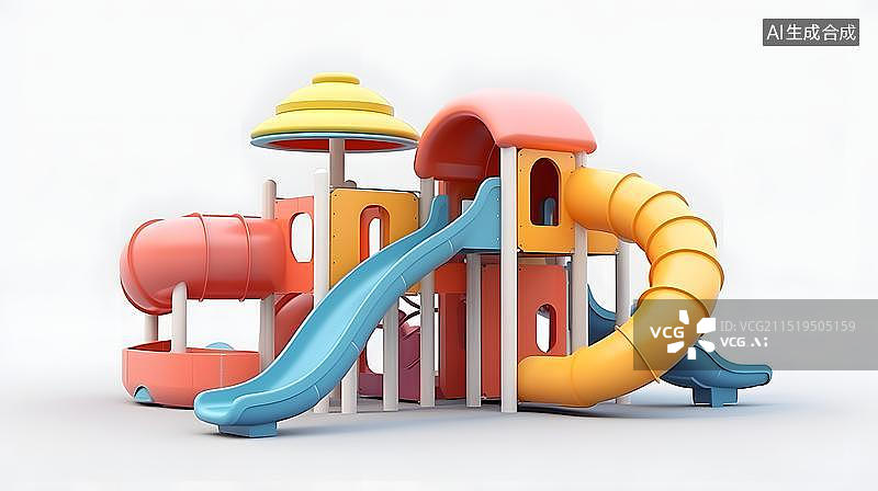 【AI数字艺术】童趣滑梯游乐场图片素材